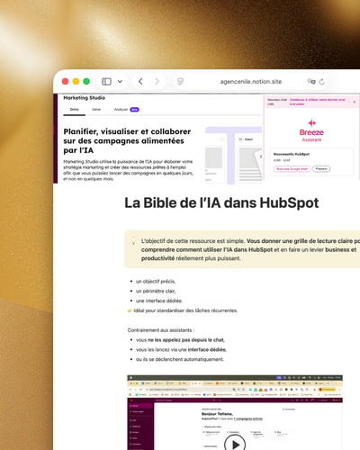 La Bible de l’IA dans HubSpot (Breeze, Assistant IA, Agent IA...)