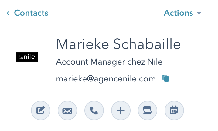 Accédez à lenvoi demail tuto Nile