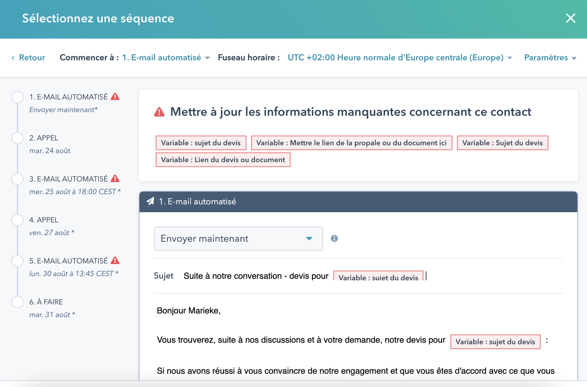 complétez les jetons_HubSpot