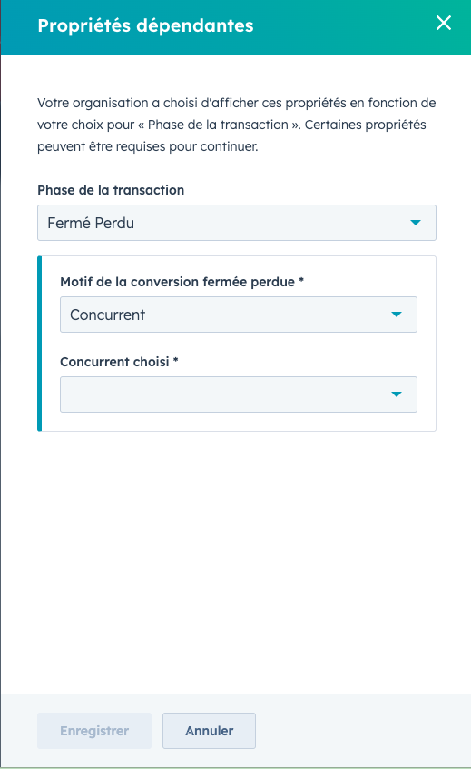 utiliser proprietes conditionnelles dans son pipeline de vente