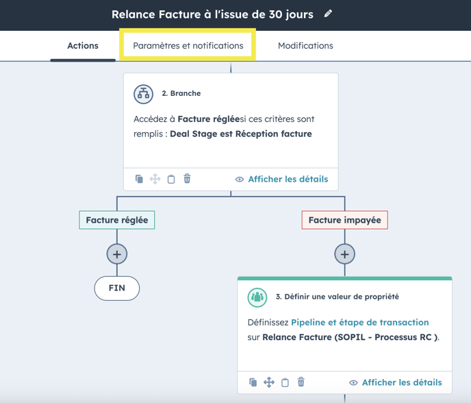 Paramètres workflows HubSpot-1