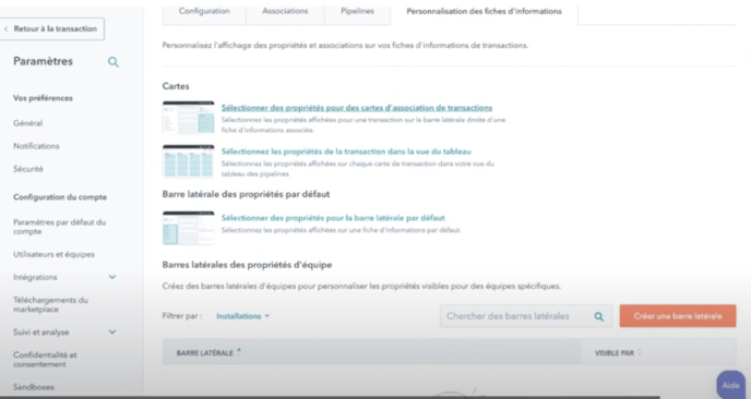 carte dassociation HubSpot
