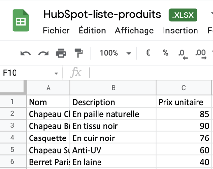 liste-produit-hubspot-import-fichier