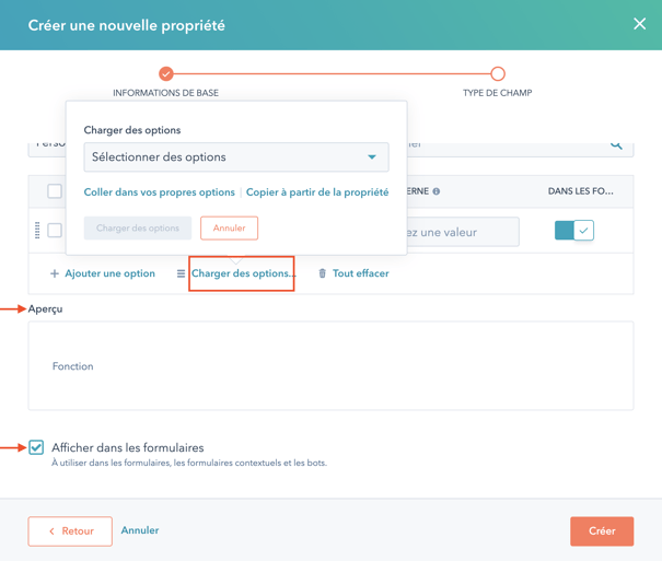 options-creer-propriete-hubspot