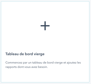tableau de bord vierge HubSpot