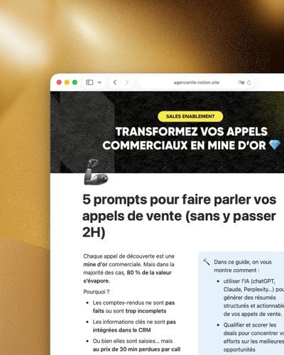 5 prompts IA pour faire parler vos appels de vente (sans y passer 2H)
